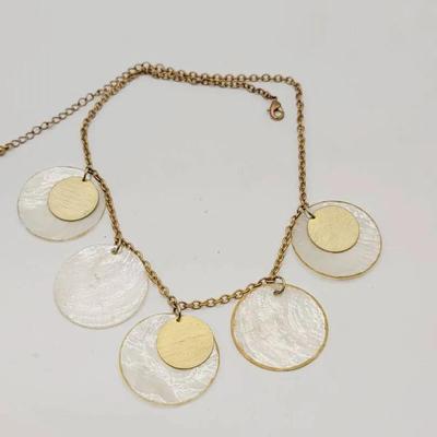 Lunar Celestial Moon Necklace Shell And Metal