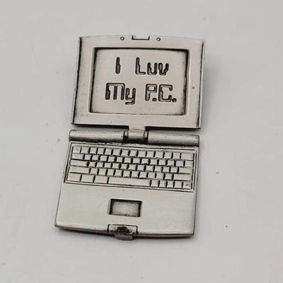 JJ Novelty Computer Laptop Pin Brooch