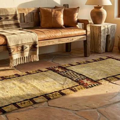 Southwestern-style wool Navajo Yei runner rug 