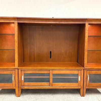 Bassett Lighted Entertainment Center & Display Cabinet (fits 55” TV)