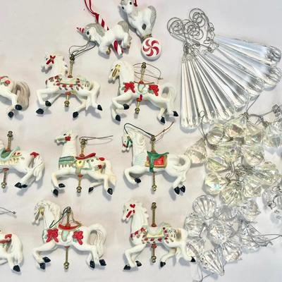 Carousel Horses & Crystal-Inspired Ornament Assortment