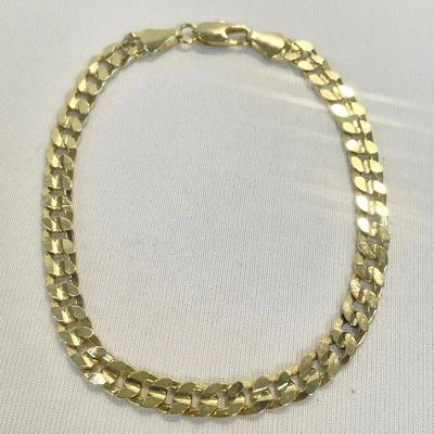 LIKE NEW 14K Gold Italian Curb Chain Bracelet (7.75”)