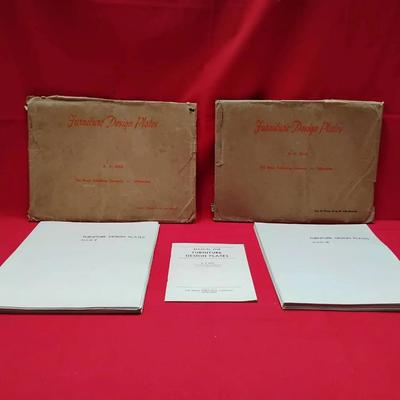 Vintage Woodworking Lot: A. F. Bick Furniture Design Plates (1942)