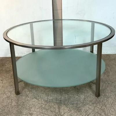 Round Stainless Steel Coffee Table 