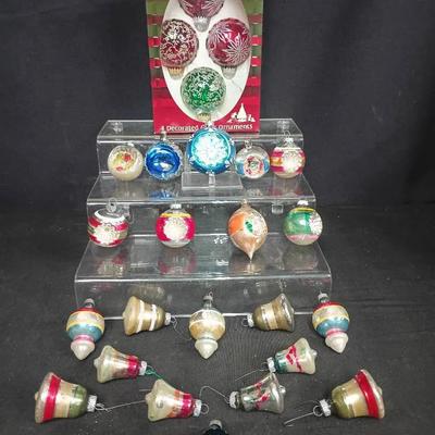 Large Vintage Glass Ornament Collection – Indents, Striped Forms & More