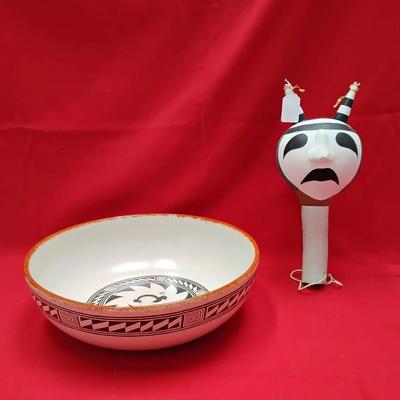 Vintage Southwestern Pottery & Hopi-Style Rattle Lot