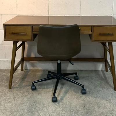 Mid-century Style Writing Desk W/ Office Chair