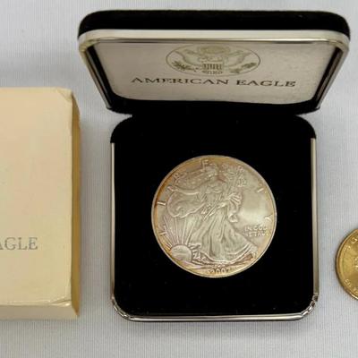 2007 American Eagle Silver Coin / Presidential $1 Coins / 1943 S Quarter Coin