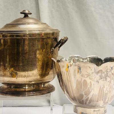 Grouping of Sterling Silver and Plated Serving Pieces