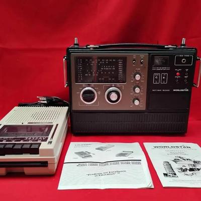 Vintage Audio Lot: Worldstar Multi-Band Receiver & Califone Cassette Recorder 