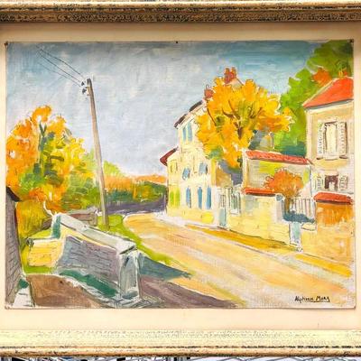 Alphonse Mora Autumn Landscape, Original Oil, Painting