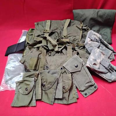 US Military Surplus Lot - Backpack, Pouches, & Web Gear