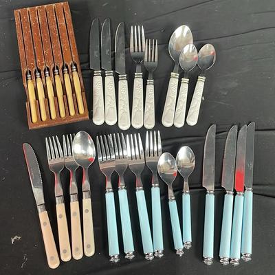 Vintage 27 Piece Partials Handled Utensils 