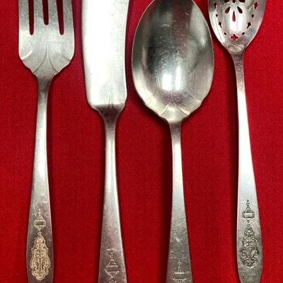 4 pc- Community Plate Birds Of Paradise Flatware