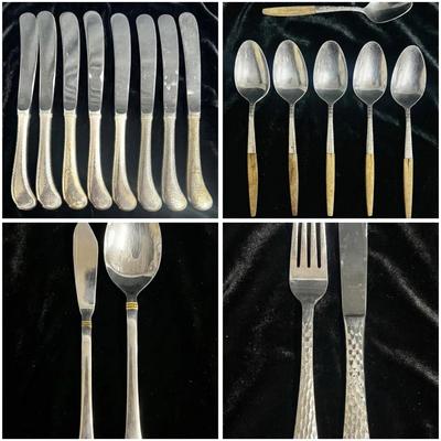 Stainless Steel Hammered Styled Flatware + more Utensils And Flatware 