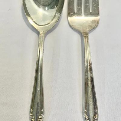 (2-pc) Silver Plated Replacement Serveware “Day Break” By Rogers & Bro.