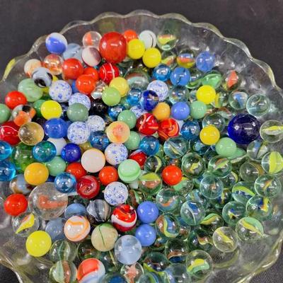Vintage Lot Marbles - Cat Eyes - Uranium