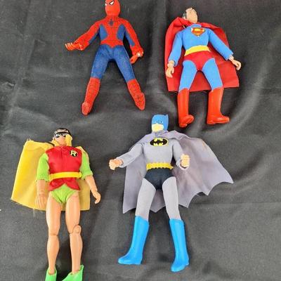 DC Comics Super Heros Superman - Batman - Spiderman - Robin 9in Figures 