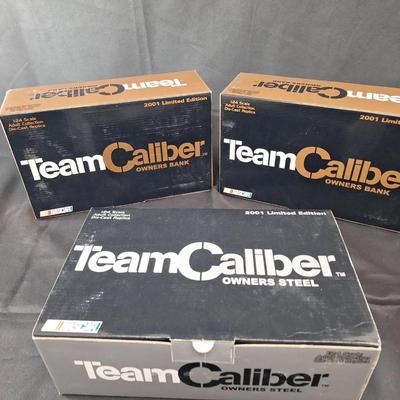 3 NIB Team Caliber 21 Scale 21 Elliot Sandler Owners Steel - 99 Jeff Burton Bank  