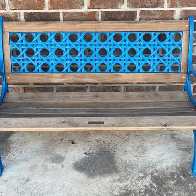 Berkeleg Forge Wooden Blue Bench