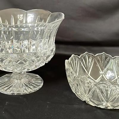 Crystal Serving Pieces (2) Possibly By Gorham