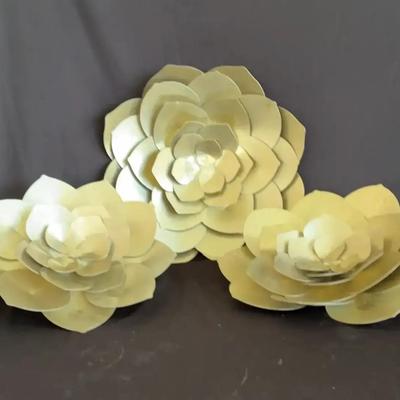 Gold Metal Flower Wall Decor