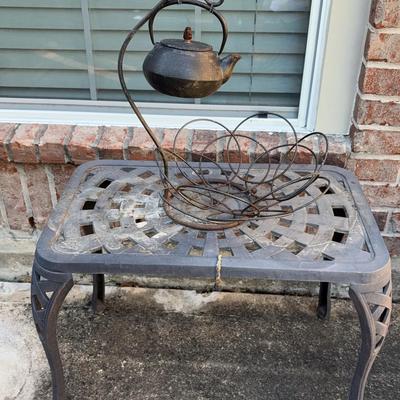 Cast Iron Table and Plant Holder