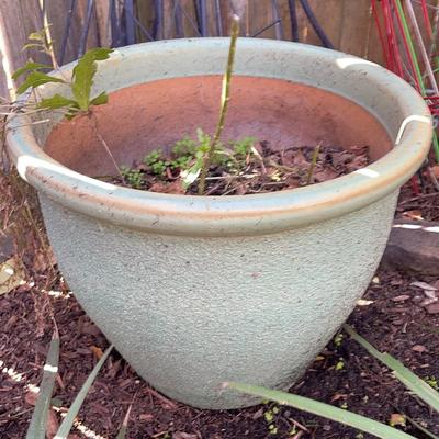 Large Ceramic Light Green Planter Pot. 