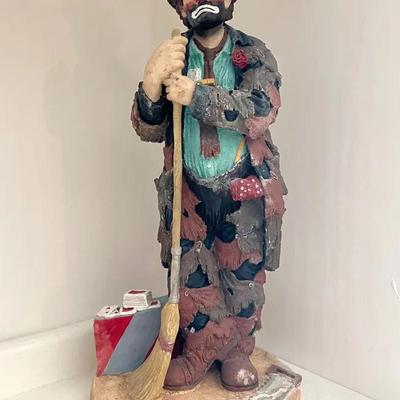 12” Flambro Emmett Kelly Jr. Collection 1996 Clown Figurine "Weary Willie"