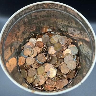 Vintage Muriel Senators Cigar Tin of Old Pennies — 4 Lbs