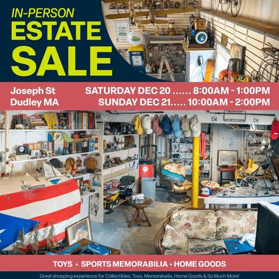 In-Person Estate Sale 12/20-12/21