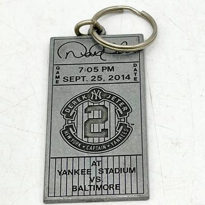 New York Yankees Derek Jeter Final Season game ticket stub keychain