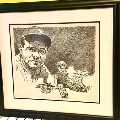 Bob Coyne Babe Ruth Lithograph 
