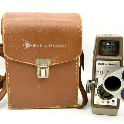 vintage Bell & Howell 333 8mm movie film camera With Case