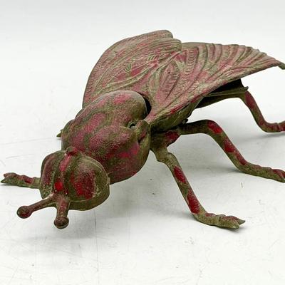 vintage brass fly ashtray 