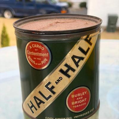 vintage Half and Half Burley and Bright tobacco tin