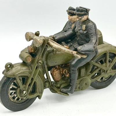 Hubley Cast Iron Harley-Davidson Motorcycle Toy 