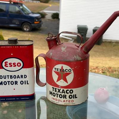 Vintage Esso & Tesco Oil Cans