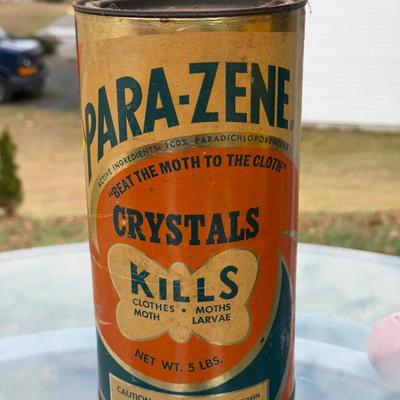 vintage Reliable Para-Zene decorative tin