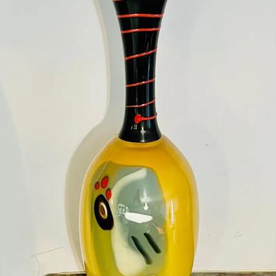 17” Murano-Style Vintage Blown Glass Vase