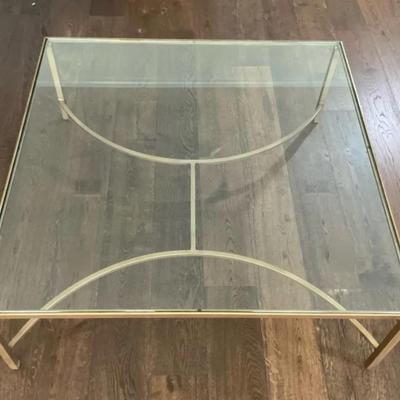 Gold And Glass Coffee Table