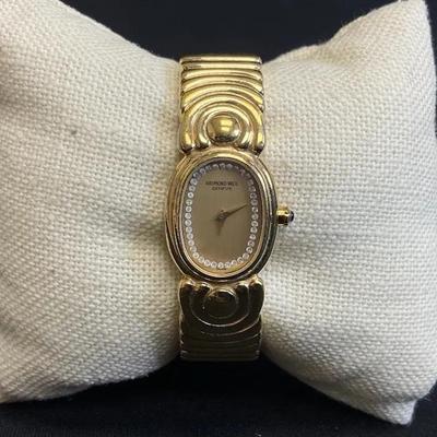 Raymond Weil Diamond 18K Electroplated Watch