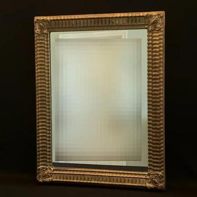 Wall Mirror In Gold Distressed Frame