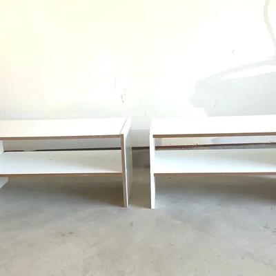 White 3 Row Shelves