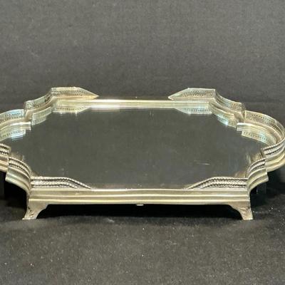 Silver Toned Vanity Mirror Tray