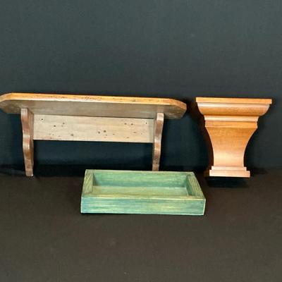 Wooden Shelves And Tray