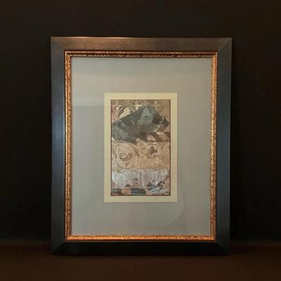 Framed Mixed Media Art