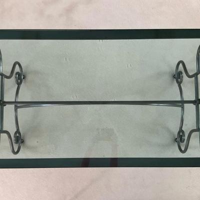 Glass And Wrought Iron Table