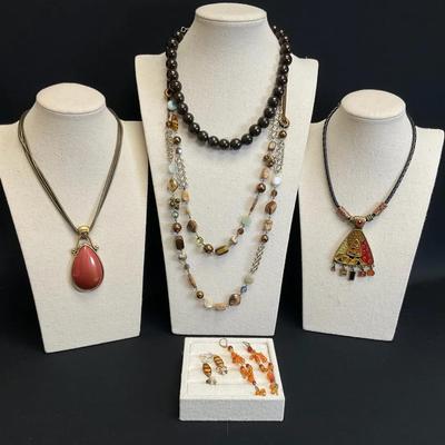 Brown And Amber Accent Jewelry 