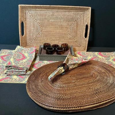 Woven And Floral Table Settings